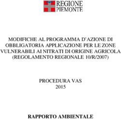 RAPPORTO AMBIENTALE - MODIFICHE AL PROGRAMMA D'AZIONE DI OBBLIGATORIA APPLICAZIONE PER LE ZONE VULNERABILI AI NITRATI DI ORIGINE AGRICOLA ...