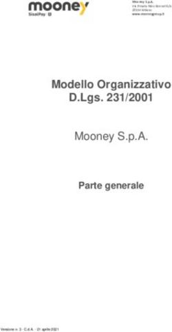 Modello Organizzativo D.Lgs. 231/2001 - Mooney S.p.A. Parte generale