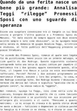 Quando da una ferita nasce un bene più grande: Annalisa Teggi "rilegge" Promessi Sposi con uno sguardo di speranza