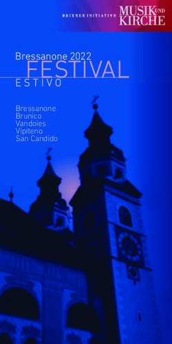Bressanone 2022 Bressanone Brunico Vandoies Vipiteno San Candido - Brixner Initiative Musik und Kirche