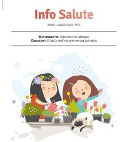 Info Salute APRILE - MAGGIO 2020 | NO 53 - Benessere: Alleviare le allergie Dossier: Il tab&ugrave; dell'incontinenza urinaria - Direct Care