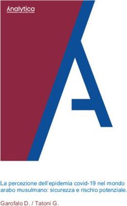 La percezione dell'epidemia covid-19 nel mondo arabo musulmano: sicurezza e rischio potenziale. Garofalo D. / Tatoni G.