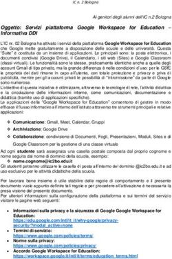 Oggetto: Servizi piattaforma Google Workspace for Education - Informativa DDI