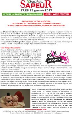 SAPEUR 2017 E' UN'OASI DI DOLCEZZA TUTTI I SEGRETI DEL CAKE DESIGN, DELLO ZAFFERANO E DEL MIELE IN UN RICCO PROGRAMMA DI DEGUSTAZIONI, WORKSHOP E ...