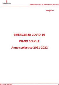 EMERGENZA COVID-19 PIANO SCUOLE - Anno scolastico 2021-2022 - EMERGENZA COVID 19: PIANO SCUOLE 2021-2022
