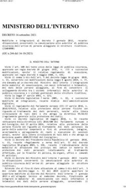 MINISTERO DELL'INTERNO - DECRETO 16 settembre 2021 - PayTourist