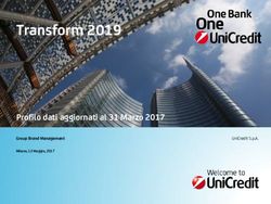 Transform 2019 Profilo dati aggiornati al 31 Marzo 2017 - Group Brand Management - UniCredit