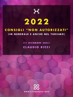 CONSIGLI "NON AUTORIZZATI" - CLAUDIO RICCI (11 DICEMBRE 2021)