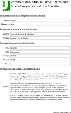 Università degli Studi di Roma "Tor Vergata" Scheda Insegnamento/Attività Formativa