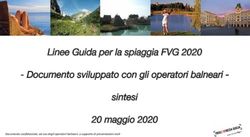 Linee Guida per la spiaggia FVG 2020 - Documento sviluppato con gli operatori balneari - sintesi 20 maggio 2020 - Documento confidenziale a uso ...
