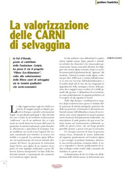 La valorizzazione delle CARNI di selvaggina - Filiera Eco ...