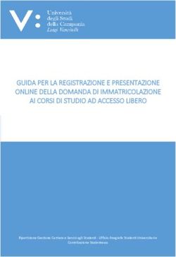 GUIDA PER LA REGISTRAZIONE E PRESENTAZIONE ONLINE DELLA DOMANDA DI IMMATRICOLAZIONE AI CORSI DI STUDIO AD ACCESSO LIBERO