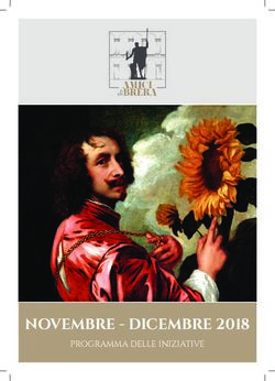 NOVEMBRE - DICEMBRE 2018 - PROGRAMMA DELLE INIZIATIVE - Amici di Brera