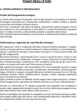 PIANO DEGLI STUDI - Teologia Verona