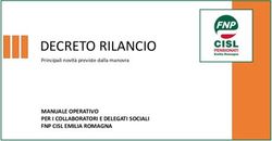 DECRETO RILANCIO MANUALE OPERATIVO PER I COLLABORATORI E DELEGATI SOCIALI FNP CISL EMILIA ROMAGNA