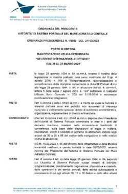 ORDINANZA DEL PRESIDENTE AUTORIT&Agrave;' DI SISTEMA PORTUALE DEL MARE ADRIATICO CENTRALE ORDINANZA PRESIDENZIALE N. 1/2022 DEL 21/ 03/2022 PORTO DI ...