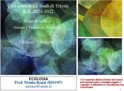 Prof. Monia Renzi (BIO/07) - A.A. 2021-2022 Universit&agrave; degli Studi di Trieste