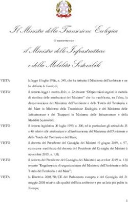 IL MINISTRO DELLA TRANSIZIONE ECOLOGICA - INSIC