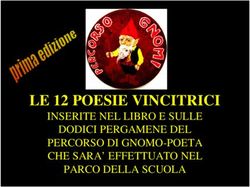 LE 12 POESIE VINCITRICI - INSERITE NEL LIBRO E SULLE DODICI PERGAMENE DEL PERCORSO DI GNOMO-POETA CHE SARA' EFFETTUATO NEL PARCO DELLA SCUOLA
