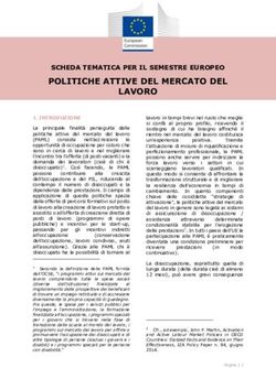 POLITICHE ATTIVE DEL MERCATO DEL LAVORO - SCHEDA TEMATICA PER IL SEMESTRE EUROPEO - European Commission