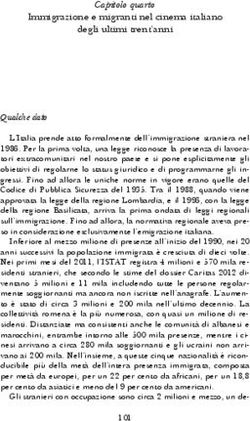Capitolo quarto Immigrazione e migranti nel cinema italiano degli ultimi trent'anni