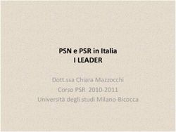 I LEADER PSN e PSR in Italia - Dott.ssa Chiara Mazzocchi Corso PSR 2010-2011 Università degli studi Milano-Bicocca