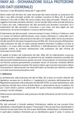 IWAY AG - DICHIARAZIONE SULLA PROTEZIONE DEI DATI (GENERALE)