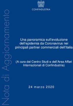 Una panoramica sull'evoluzione dell'epidemia da Coronavirus nei principali partner commerciali dell'Italia A cura del Centro Studi e dell'Area Affari