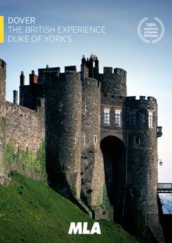 DOVER THE BRITISH EXPERIENCE DUKE OF YORK'S - MLA