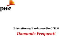 DOMANDE FREQUENTI PIATTAFORMA ECOBONUS PWC TLS