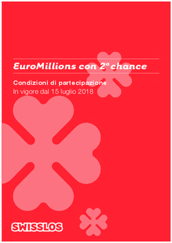 EuroMillions con 2a chance - Condizioni di partecipazione In vigore dal 15 luglio 2018 - Swisslos