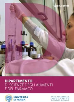DIPARTIMENTO DI SCIENZE DEGLI ALIMENTI E DEL FARMACO - GUIDA AI CORSI - Unipr