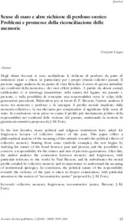 Scuse di stato e altre richieste di perdono storico Problemi e promesse della riconciliazione delle memorie