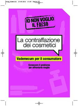La contraffazione dei cosmetici - Vademecum per il consumatore Conoscere il problema per affrontarlo meglio - Uibm