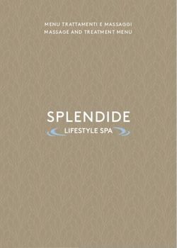 MENU TRATTAMENTI E MASSAGGI MASSAGE AND TREATMENT MENU - Roberto Naldi Collection