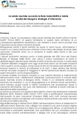 LA SALUTE MENTALE SECONDO LA RETE SOSTENIBILIT&Agrave; E SALUTE ANALISI DEI BISOGNI E STRATEGIE D' INTERVENTO - SPORTELLO TIASCOLTO!
