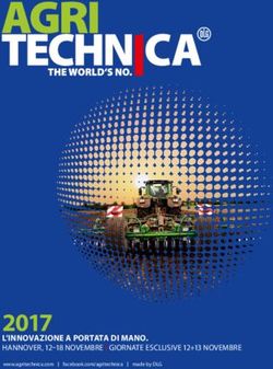 2017 L'INNOVAZIONE A PORTATA DI MANO - HANNOVER, 12-18 NOVEMBRE I GIORNATE ESCLUSIVE 12+13 NOVEMBRE - Agritechnica