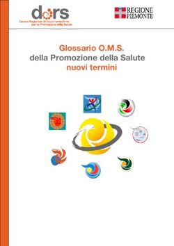 Glossario O.M.S. della Promozione della Salute nuovi termini