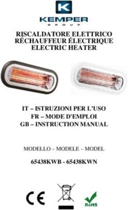RISCALDATORE ELETTRICO R&Eacute;CHAUFFEUR &Eacute;LECTRIQUE ELECTRIC HEATER IT - ISTRUZIONI PER L'USO FR - MODE D'EMPLOI GB - INSTRUCTION MANUAL 65438KWB ...