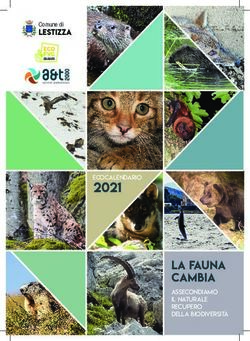 2021 LA FAUNA CAMBIA ASSECONDIAMO IL NATURALE RECUPERO DELLA BIODIVERSITÀ - A&T 2000