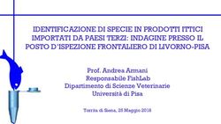 IDENTIFICAZIONE DI SPECIE IN PRODOTTI ITTICI IMPORTATI DA PAESI TERZI: INDAGINE PRESSO IL POSTO D'ISPEZIONE FRONTALIERO DI LIVORNO-PISA