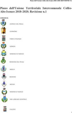 Piano dell'Unione Territoriale Intercomunale Collio- Alto Isonzo 2018-2020. Revisione n.1