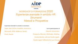 Esperienze avanzate in ambito HR: Strumenti Metodi e Prospettive - AIDP