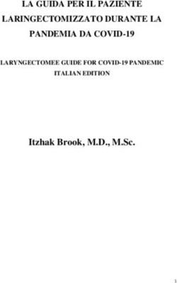 LA GUIDA PER IL PAZIENTE LARINGECTOMIZZATO DURANTE LA PANDEMIA DA COVID-19 - Itzhak Brook, M.D., M.Sc - Associazione Italiana Laringectomizzati