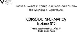 CORSO DI: INFORMATICA - Lezione N 7 CORSO DI LAUREA IN TECNICHE DI RADIOLOGIA MEDICA PER IMMAGINI E RADIOTERAPIA - INFN Sezione di Napoli