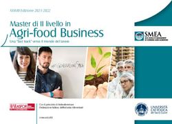 Agri-food Business Master di II livello in - XXXVIII Edizione 2021/2022 - SMEA
