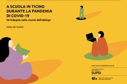 A SCUOLA IN TICINO DURANTE LA PANDEMIA DI COVID-19 - Un'indagine nella scuola dell'obbligo - A scuola in Ticino durante la pandemia di ...