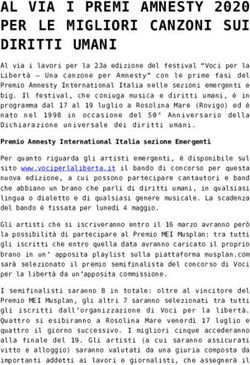 AL VIA I PREMI AMNESTY 2020 PER LE MIGLIORI CANZONI SUI DIRITTI UMANI - Il Discorso