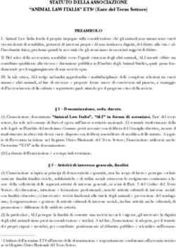 STATUTO DELLA ASSOCIAZIONE - "ANIMAL LAW ITALIA" ETS (Ente del Terzo Settore)