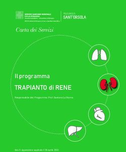 Il programma TRAPIANTO di RENE - Carta dei Servizi - Sant'Orsola-Malpighi